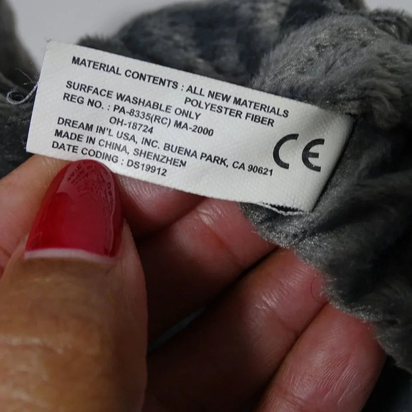 Dream Plush Dinosaur Hand Puppet Gray Plush Stuffed Animal Kids Toy 10 inch - Picture 7 of 7